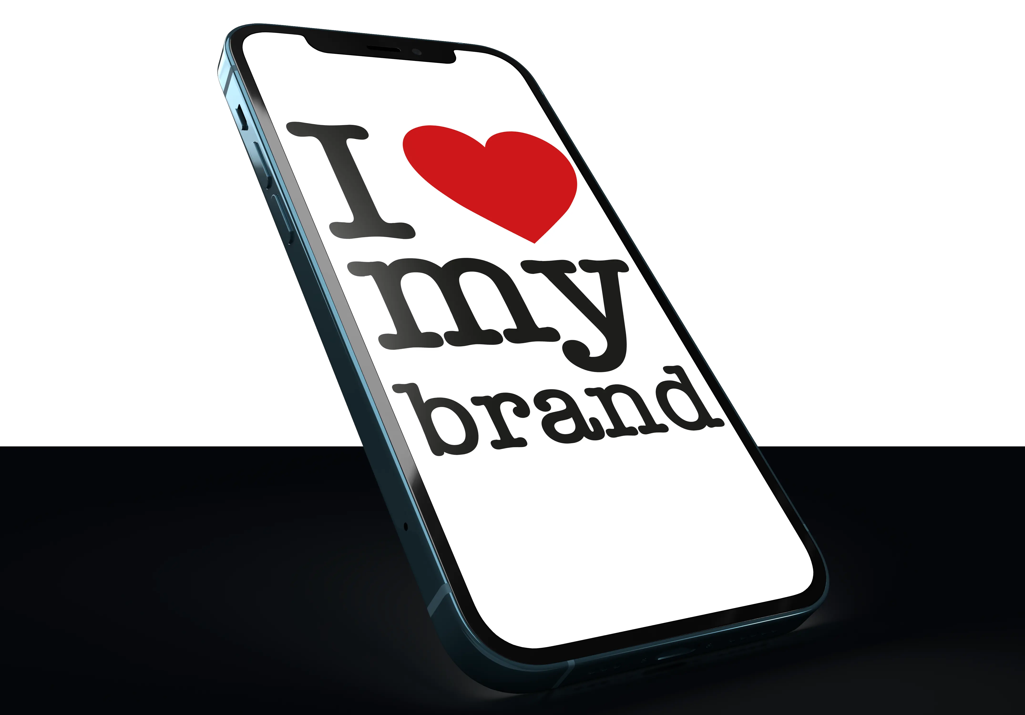 Phone with I love my brand